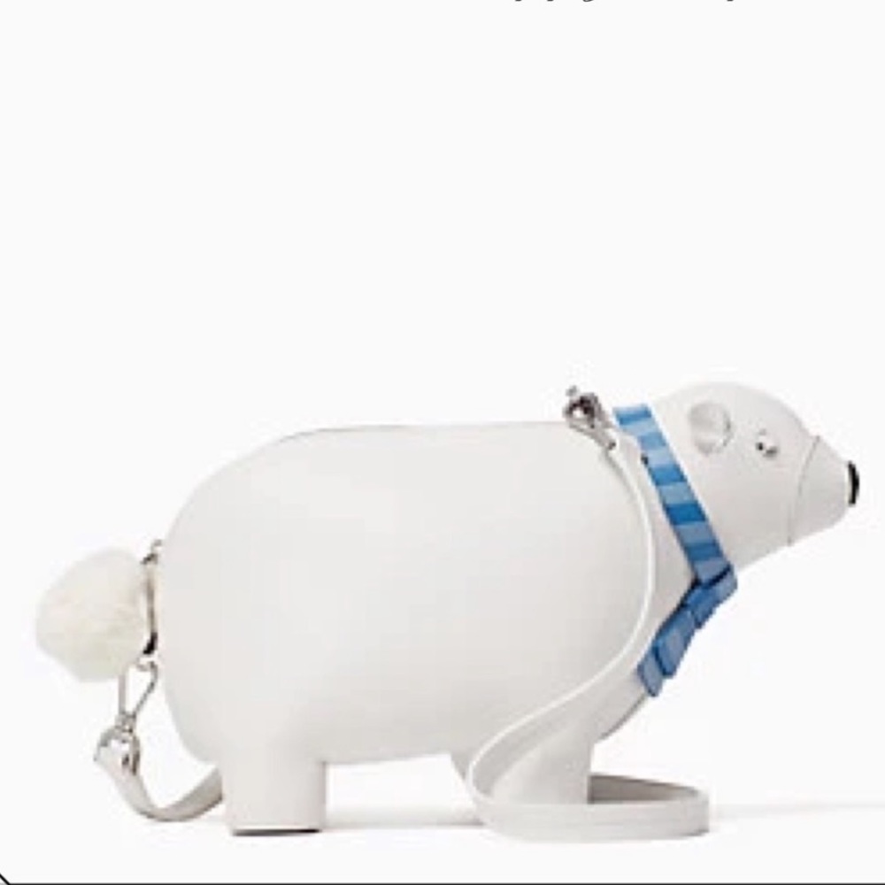 NWT Kate Spade Polar bear white crossbody bag - Picture 4 of 11